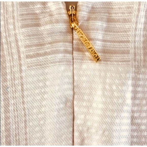 Tory Burch Janetta Ruffle Pleated Silk Tapioca Faux Wrap Dress Women's Size 0 - Picture 6 of 12